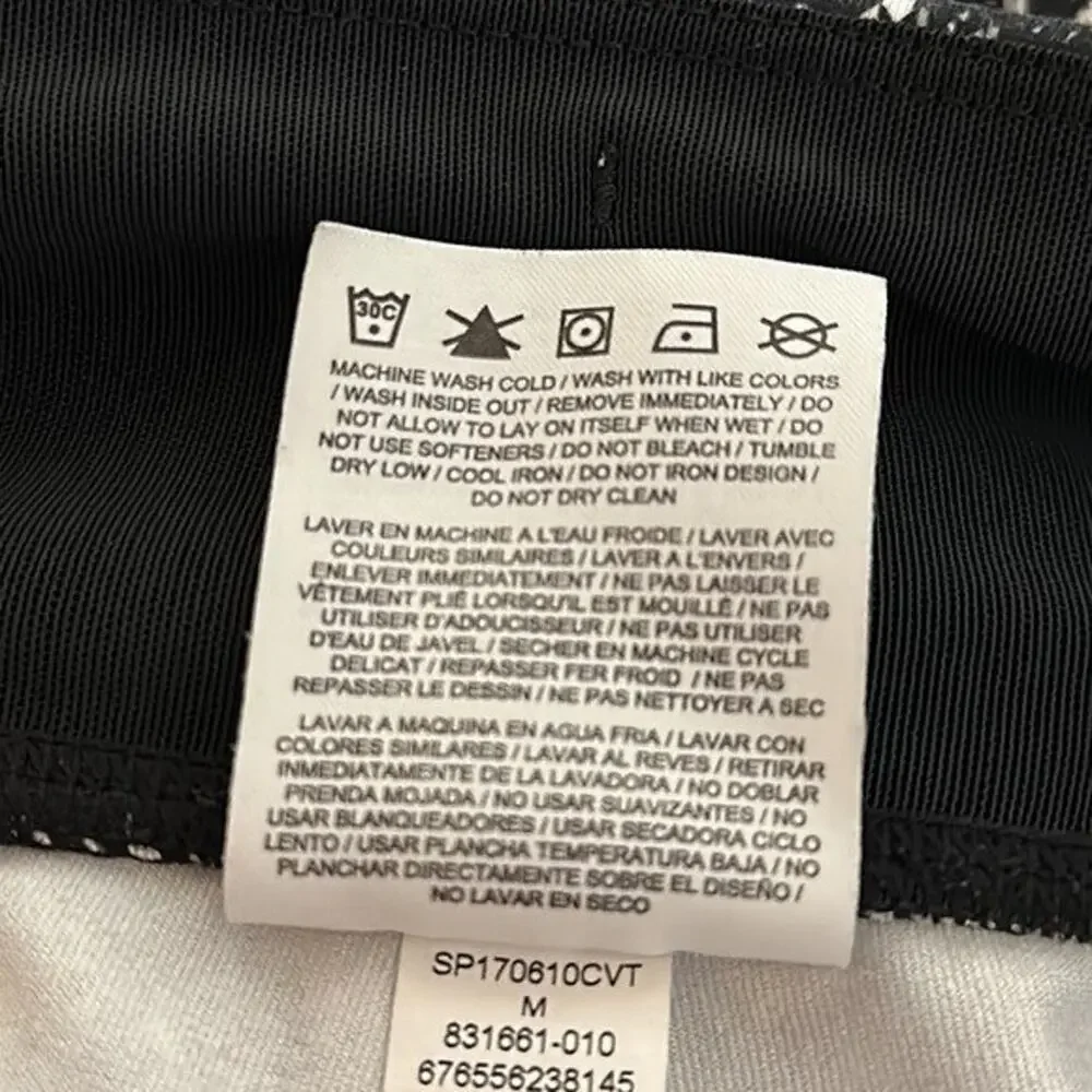Nike Leggings Womens Medium Black‎ Gray Legging Crop Performace Gym Training
